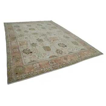 

274x372 Cm Beige Handmade Oushak Rug-9x12 Ft