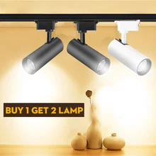 Регулируемые светодиодные фары Трек свет 220 в 30 Вт точечный свет 0,5 м алюминиевая дорожка для домашнего магазина галерея кухонное освещение