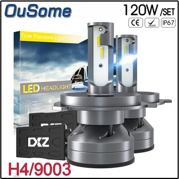 

2 pcs High low beam Hi/lo120 Watts IP68 waterproof auto car fog lamp light 12V LED Car headlights bulbs H4 9003 HB2