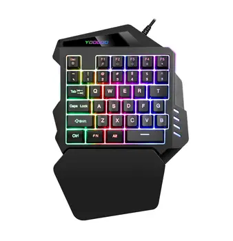 

G94 One-Handed Keyboard Colorful Backlight Single Mixed Game Profession Chicken Hand Game Computer Universal Cross Border Direct