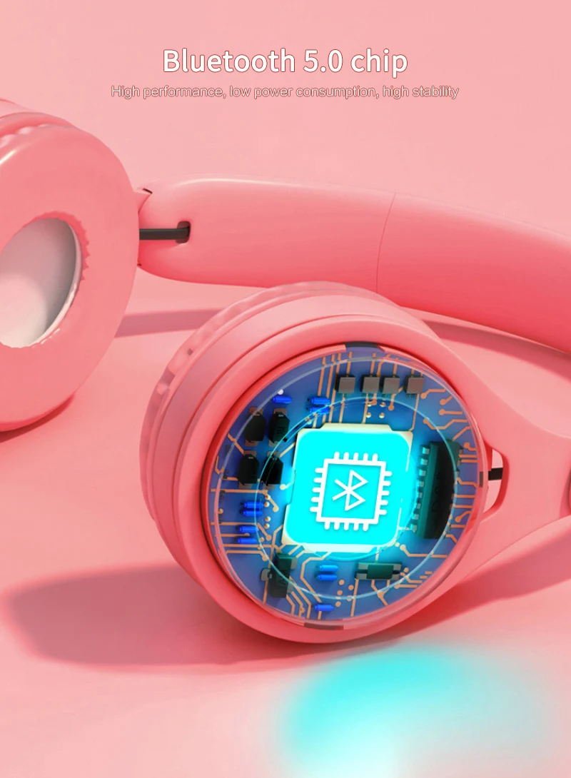 Wireless Headphones Hifi Stereo Noise Canceling With Mic Macaron Colorful Gaming 3 5mm Jack Bluetooth 5 0 Wireless Headset New