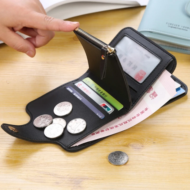 Новая женская короткая Повседневная маленькая сумочка на молнии с пряжкой для