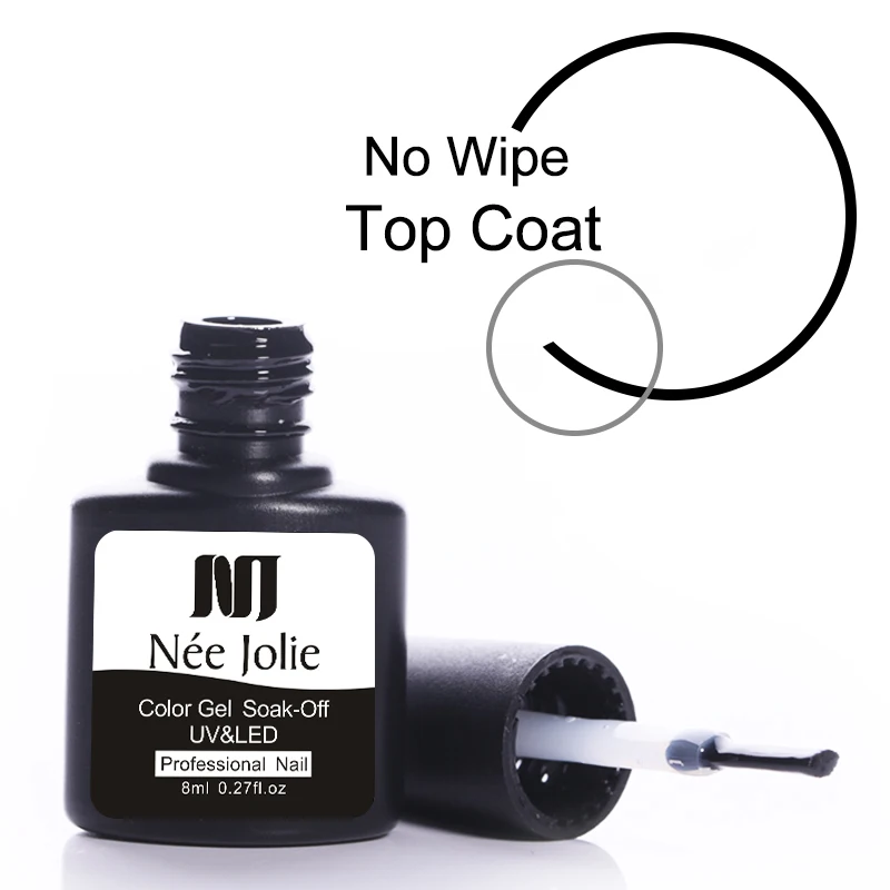 NEE JOLIE 8 мл Гель-лак Длительное замачивание уф Гель-лак для ногтей One-shot Nail Art beauty декоративный гель лак 48 цветов - Цвет: Top Coat