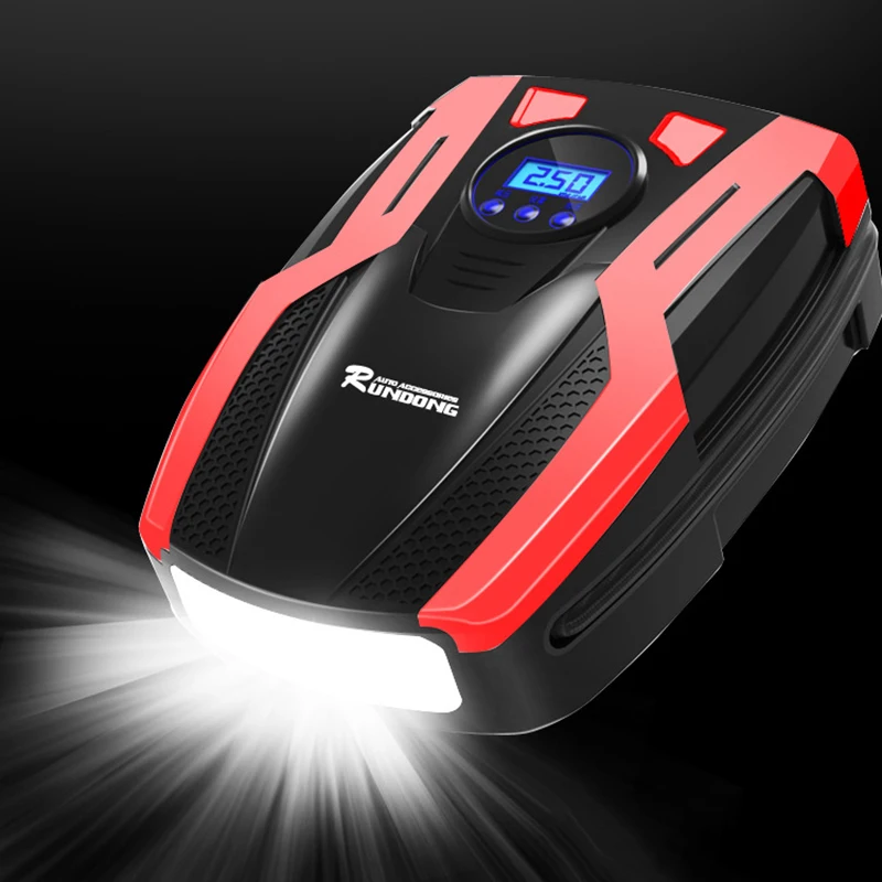 Rundong авто аксессуары Ac-980, АБС-пластик, автомобильный надувной насос автомобильный насос перекачки автомобиля, украшенное мозаикой из драгоценных камней, 12V электрический шин цифровой Дисплей насосу ременного Le