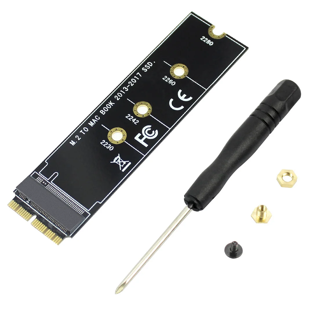 M 키 M.2 NGFF PCIe AHCI M2 SSD 어댑터 카드, 2230 2280 어댑터, 2013 2014 2015 2017 맥북 에어 A1465 A1466 프로 A1398 용