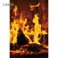 Laeacco камин горящий огонь дерево интерьер Рождество фотографический фон Индивидуальные фотографии фоны для фотостудии