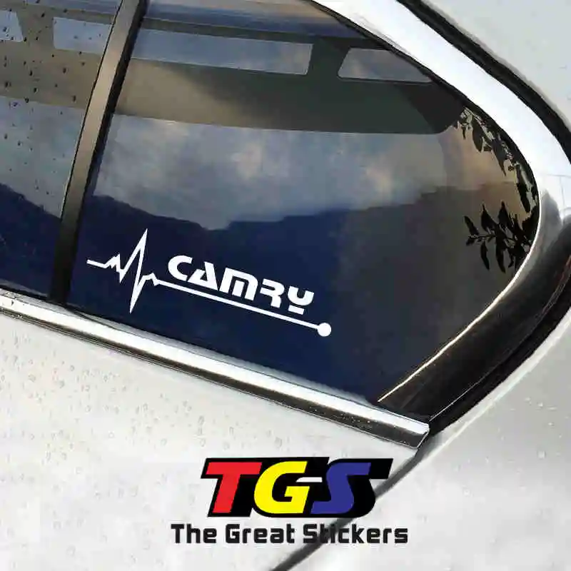 

New Heart BEATS Car Decal Sticker Styling Windows Door Decoration For TOYOTA CAMRY 2018 2012 2014 2016 2010 2009 accessories