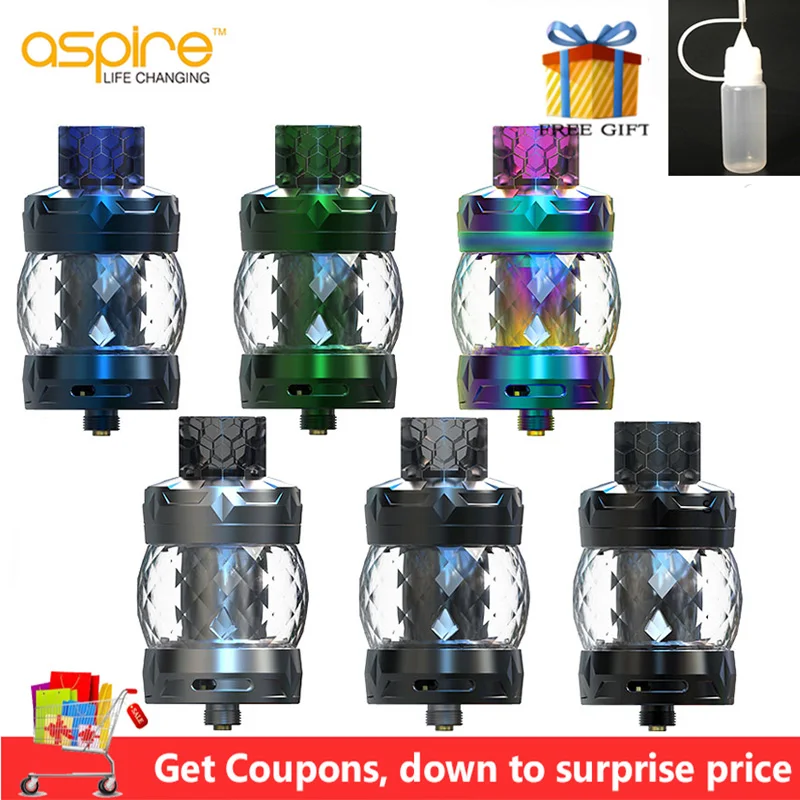

Pre-order Aspire Odan Tank Vape 5ml Diamond Cut Crystal Glass Electronic Cigarette 810 Drip Tip DTL Atomizer 7ml with Odan Coil