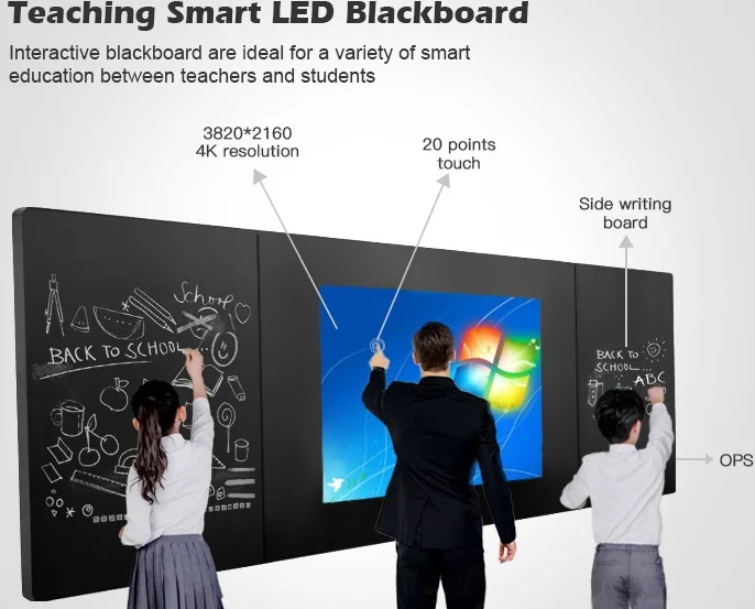 65 75 85 дюймов все-в-одном Smart led nano Интерактивная школа обучения сенсорный экран цифровой/Электрический доска