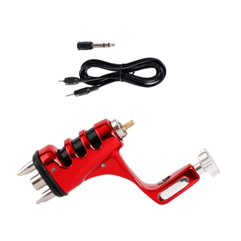 

Rotary Liner Shader Tattoo Machine Strong Motor RCA Cord Electric Tatoo Machine Kits Whit3.5 to 6.3 o Connector(Red)