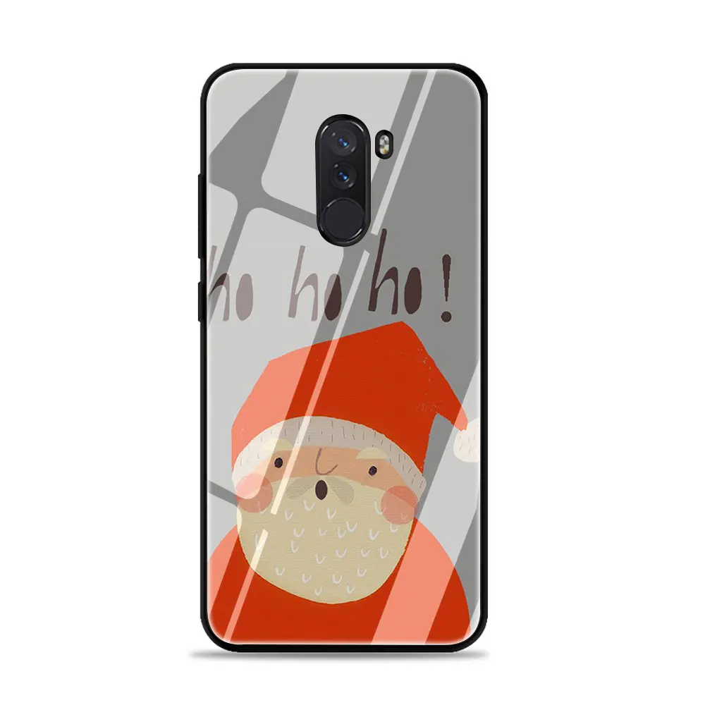 Рождество закаленное Стекло чехол для телефона чехол для Xiaomi mi 8 9 A1 5X A2 6X Red mi 4X 6A Примечание 5 6 7 Pro Pocophone F1