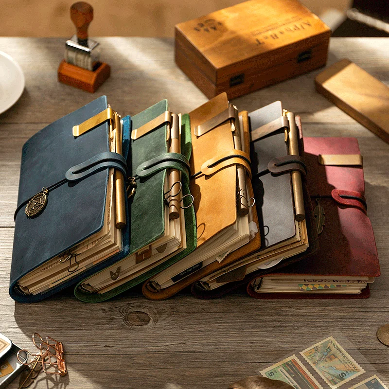 Genuine Retro Leather Diary Replaceable Stationery Notebook Vintage Handmade Travel Journal Birthday Gift A5 A6 notepad planner Genuine Retro Leather Diary Replaceable Stationery Notebook Vintage Handmade Travel Journal Birthday Gift A5 A6 notepad planner