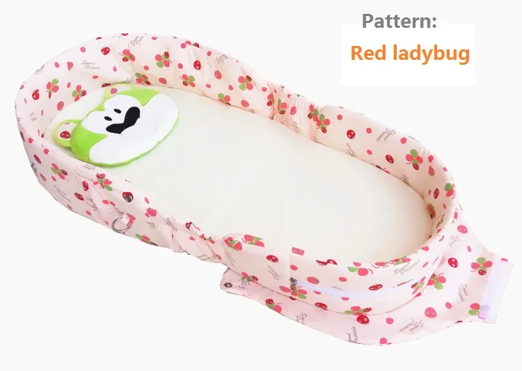 Портативная складная дорожная сумка на плечо для детской кроватки, Подушка для сна для новорожденных, защита на кровать, детская