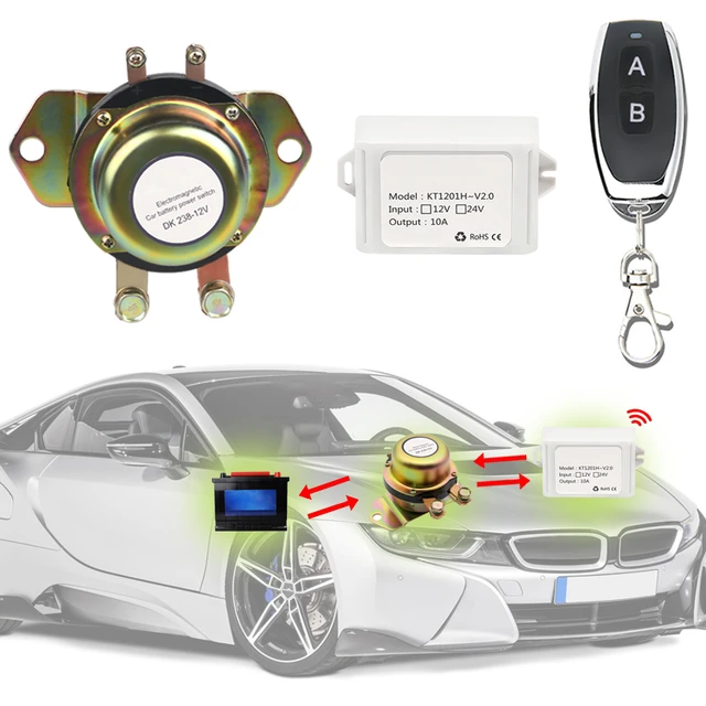 Universal Auto Batterie Schalter 12V mit drahtloser Fernbedienung manuelle  Steuerung trennen Latching Relais