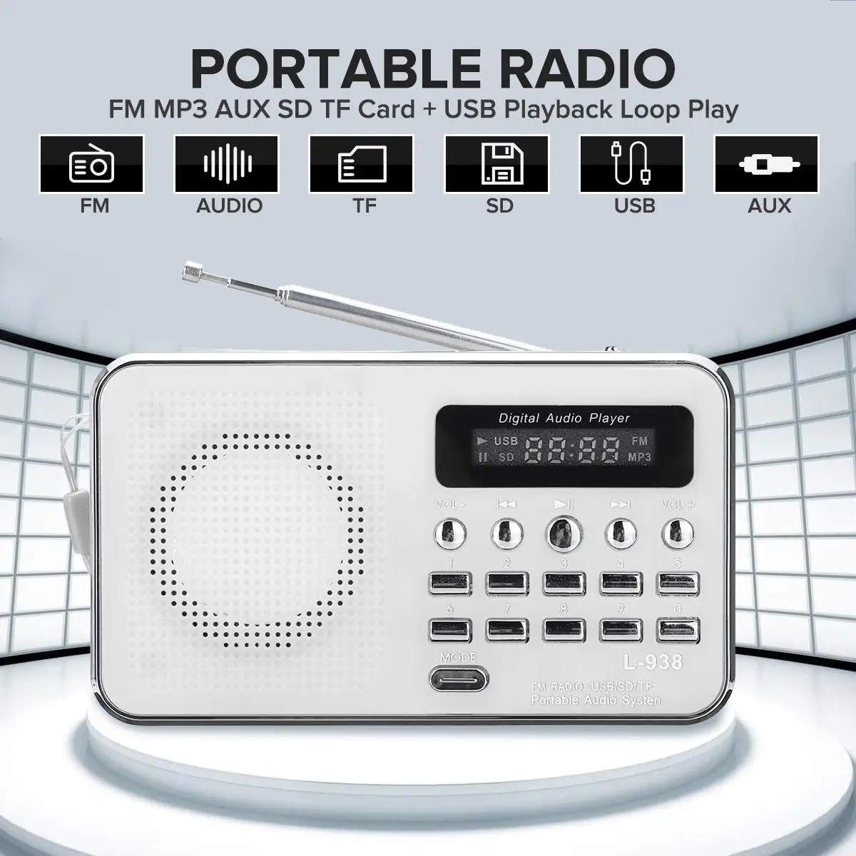 Портативный мини T-205 Hi-Fi карточный динамик цифровой стерео Мультимедийный громкий динамик fm-радио Кемпинг Туризм Спорт на открытом воздухе музыкальный плеер