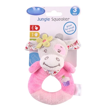 

Kids Animal Soft Plush Rattles New Baby Hand Bells Educational Doll Cute Cartoon Animal Plush Toys Gift