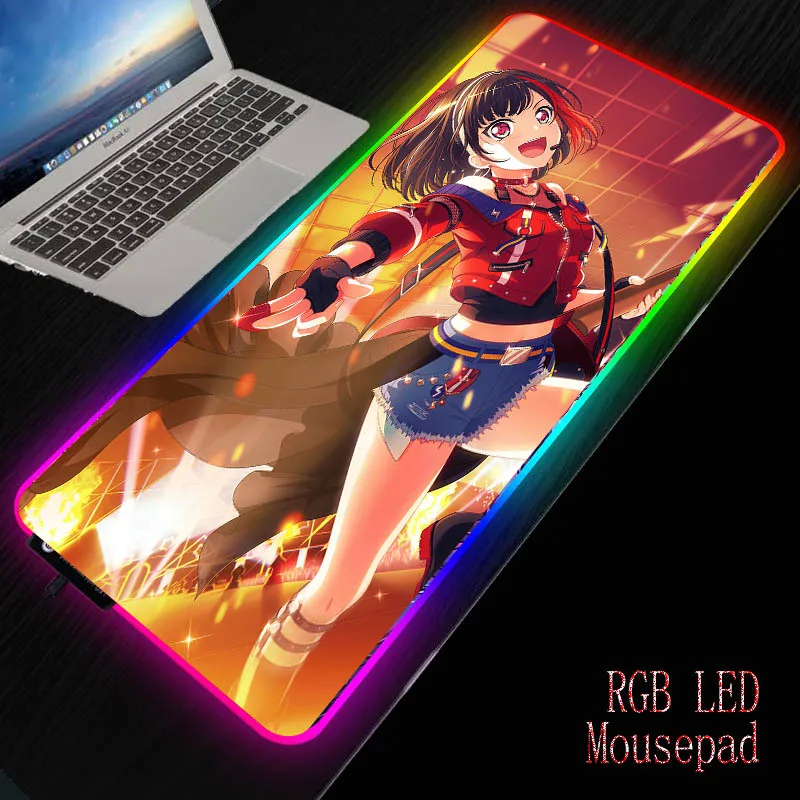 XGZ BanG Dream MinatoYukina аниме RGB коврик для мыши большой геймер светодиодный компьютерный