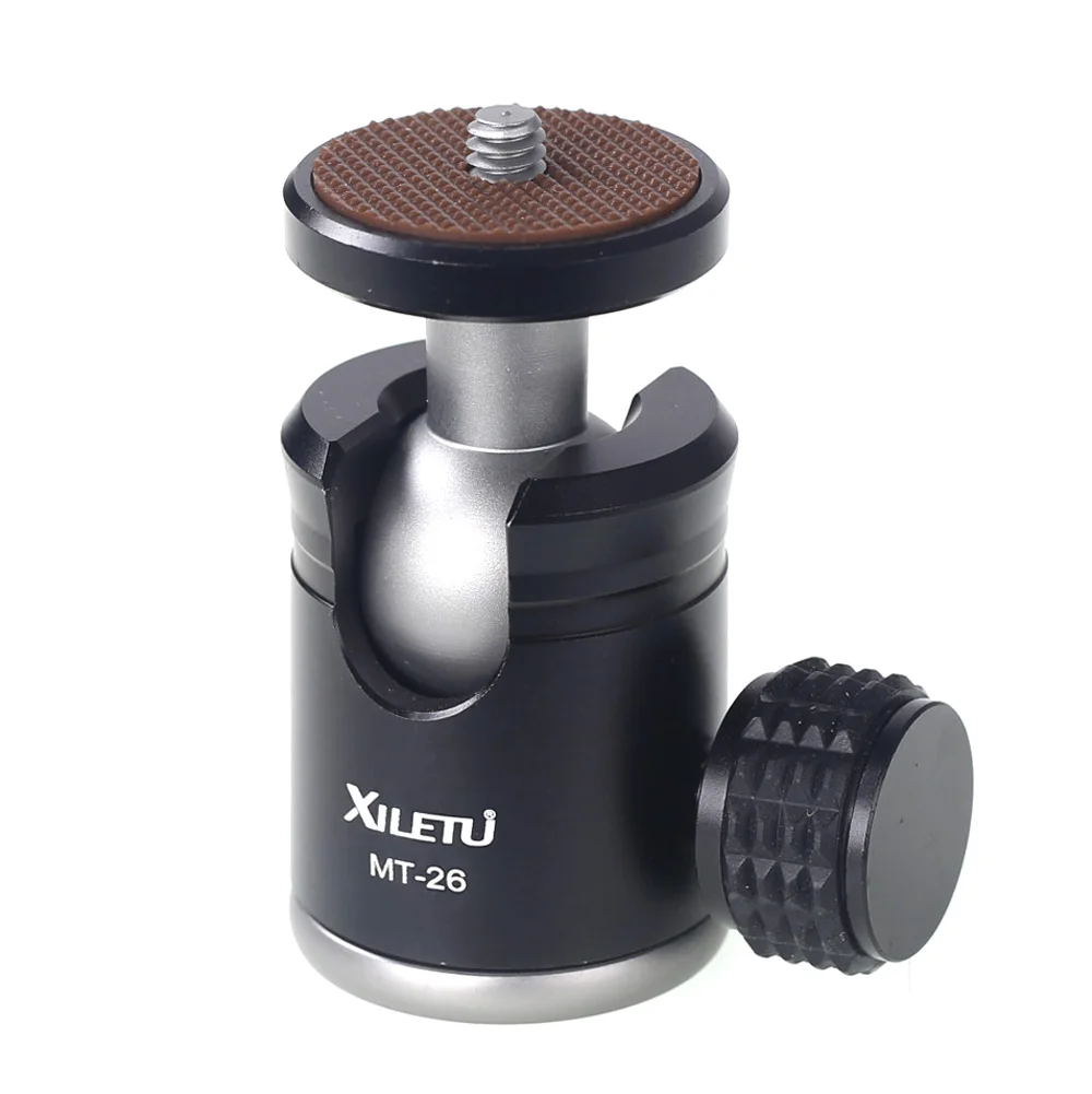 XILETU MT26+ XT15 алюминиевый сплав Настольный кронштейн Мини Настольный Штатив с шаровой головкой для DSLR камеры беззеркальной камеры смартфона - Цвет: MT26