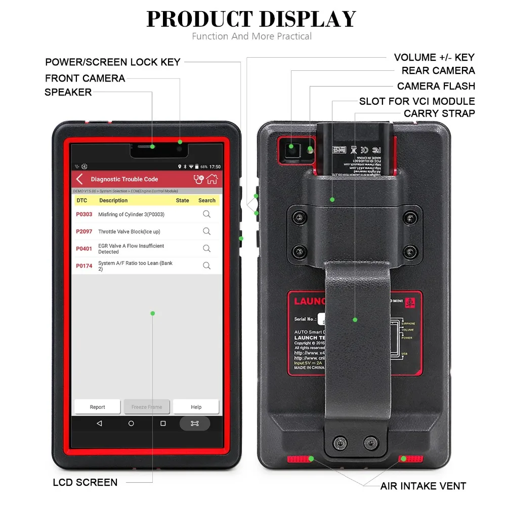 LAUNCH X431 Pro мини Bluetooth/Wifi автомобильный диагностический инструмент автоматический сканер кода X-431 Pro Mini