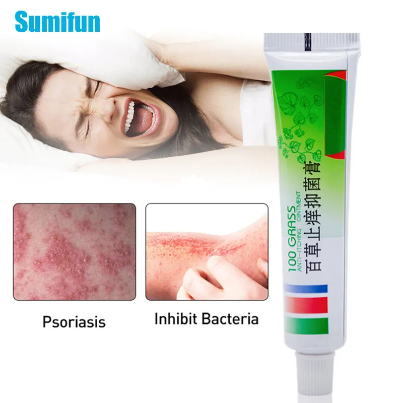 Sumifun Eczema Psoriasis Herbal Cream Pain Relieving Dermatitis Ointment Inhibition of Bacteria Fungi Balm P1051 | Красота и здоровье