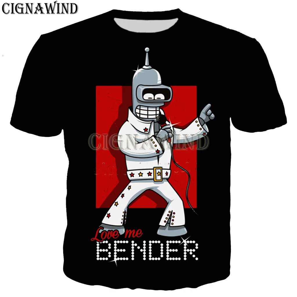 Новинка, Забавные футболки для мужчин/женщин, Мультяшные, fondo de pantalla bender futurama, 3d принт, футболка унисекс, Harajuku стиль, футболка, уличная одежда - Цвет: 12
