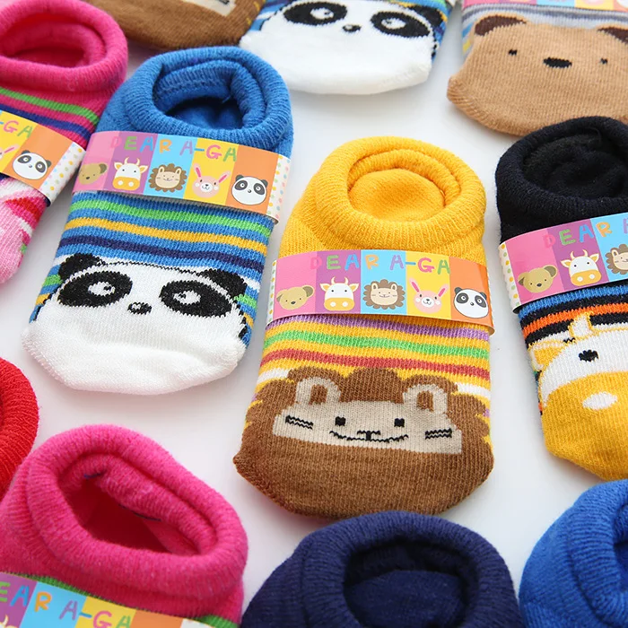 Children Short Socks Import Cotton Socks South Korea Infant Cute Cartoon Socks Foot Anti-slip Unisex Autumn Socks