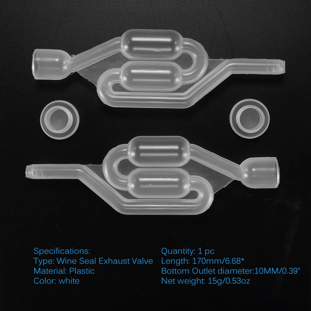 Water Seal Exhaust One way Home Brew Wine Fermentation Airlock Sealed