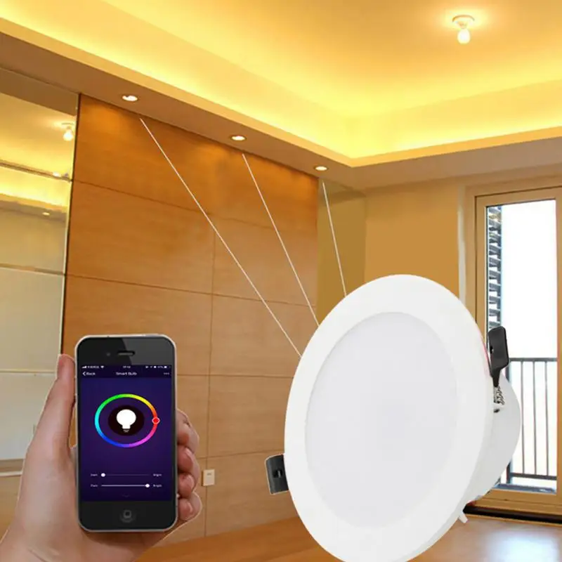

4 Inch Save Energy Set The Timer WIFI APP Control LED Bulb Indoor Ceiling Color Hotel Change RGB Smart Downlight