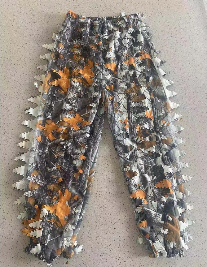 5PCS Camouflage 3D Breathable Lighty Hunting Leafy Ghillie Suit Bionic Training Bowhunt Sniper
