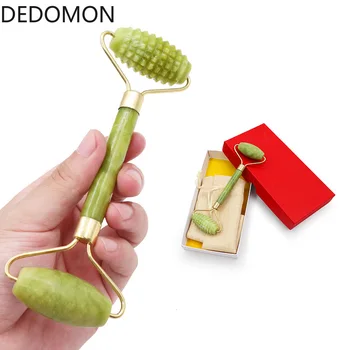 

2019 Roller Face Thin massager Natural stone Jade Facial Double Head Beauty Massage Slim Neck Body Relaxation Lift Tools