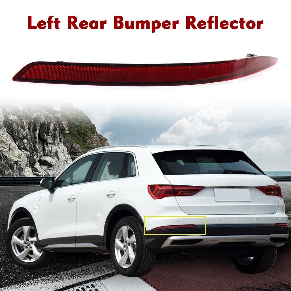 Left Для Audi Q3 1 Пара Отражатель бампера автомобиля Красный пластик левый/правый отражатель автомобильный бампер боковой габаритный отражатель автомобильные аксессуары - Цвет: Left