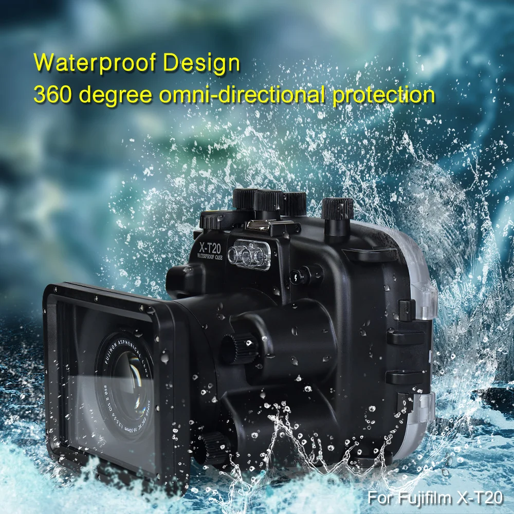 40 м/130 футов Камера сумка для Fujifilm X-T10 X-T20 водонепроницаемый корпус камеры с объективами 16-50 мм 1 шт