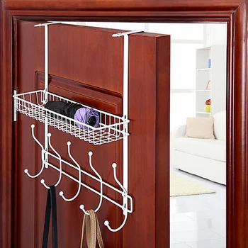 

Door Hanger Rack 5 Hooks Kitchen Organizer Holder Storage Rack Towel Coat Hanger Bag Keys Cloth Holder Rack Wall Hanger Bathroom