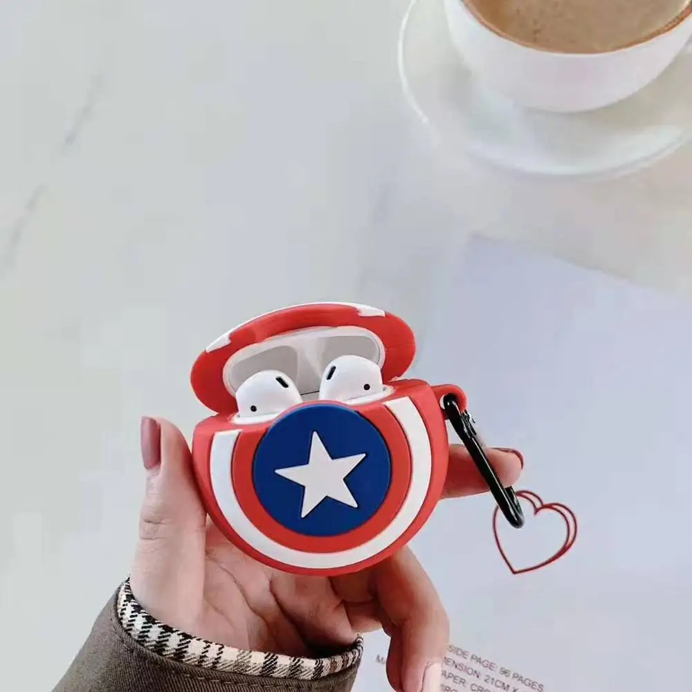 Marvel Америка Капитан силиконовый чехол Защитный чехол для Apple Airpods pro Bluetooth наушники Мягкий силиконовый чехол для Airpods 3 - Цвет: 1