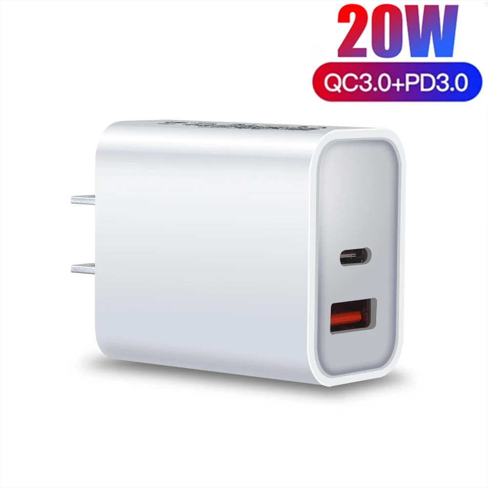 48W 4 Port USB PD Fast Charger Power Quick Charge 3.0 Type C Wall Adapter for iPhone 13 12 11 XS XR X 8 MacBook iPad Airpods Pro usb c 20w Chargers