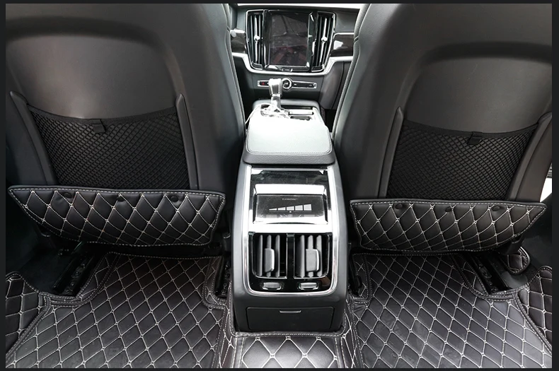 Для Volvo S90 XC90 XC60 V90 полиуретановое кожаное сиденье для салона автомобиля детская подушка против ударов коврик 2 шт. аксессуары для стайлинга автомобилей