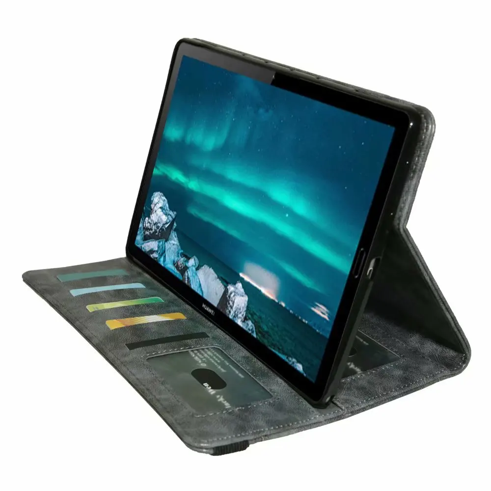 Бизнес чехол для планшета huawei M6 10,8 ''кошелек-Карточница масло воск кожа флип Стенд чехол ремешок с ручкой набор