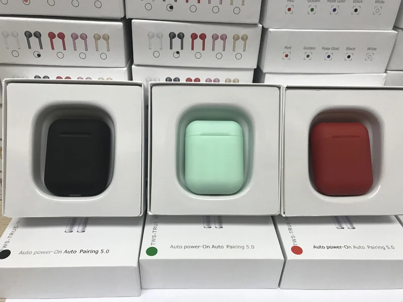 I12 TWS беспроводные Bluetooth наушники V5.0 сенсорное управление мини наушники супер бас гарнитура наушники спортивные портативные