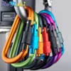 1pcs Aluminum Carabiner D-Ring Key Chain Clip Snap Hook Karabiner Camping Keyring 8 Colors ► Photo 1/6