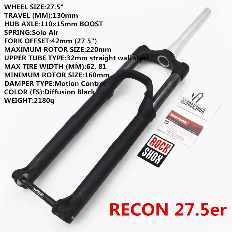 Rockshox Recon Fork Rc Debon Air 130mm Sid Fork 29" 100mm 110x15mm Boost 110x15mm Mtn Bike Fork - Bicycle Fork - AliExpress