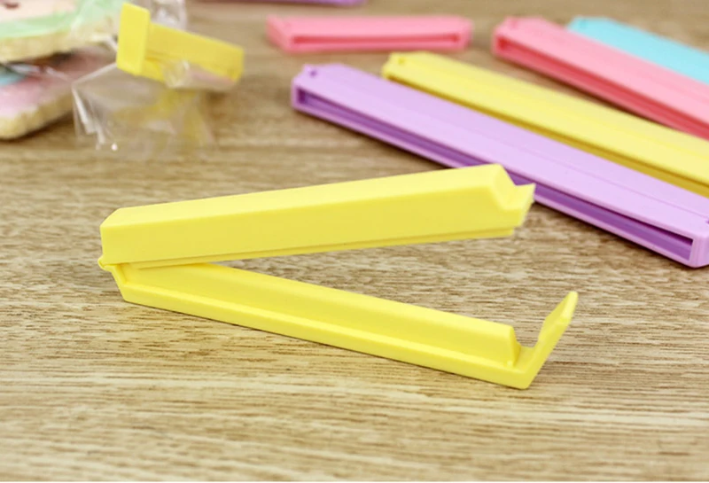 12Pc/Lot 3 sizes Portable Kitchen Storage Food Snack Sealing Bag Clip Sealer Clamp closure pocket Plastic Tool Kitchen accessory