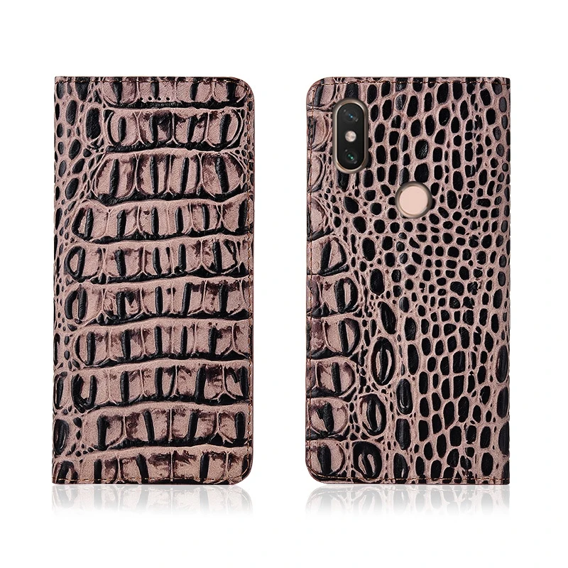 

Crocodile Back Pattern Genuine Real Leather Magnetic Flip Phone Bag For Xiaomi Mi MAX 3/Xiaomi Mi MAX 2 Phone Case Coque Funda