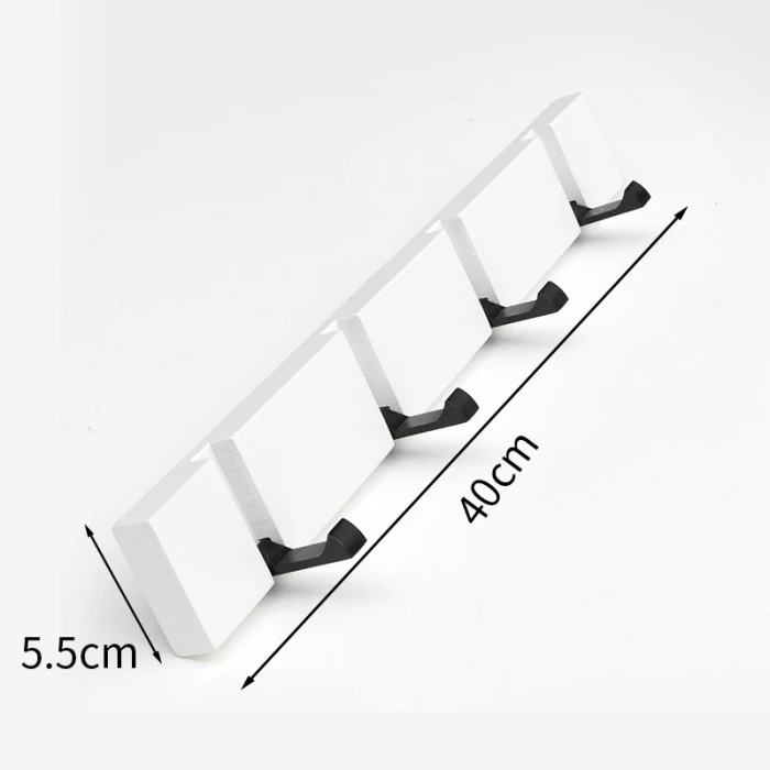 Towel Hanger Hook Wooden Hanging Coat Hat Foldable Durable for Door Kitchen Wall PI669