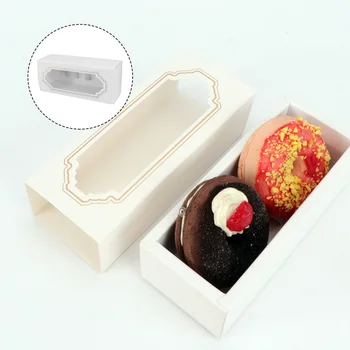 

15 Pcs Baking Macarons Box for 5 with Clear Window Muffin Packaging Boxes