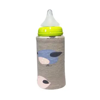 

Baby Bottle Insulation Cover USB Portable Thick Warm Universal Cap Cartoon Printing Constant Temperature Heating Case E65D
