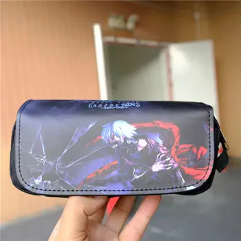 

Tokyo Ghoul Ken Kaneki Pencil Case Canvas Zip Super Big Capacity Pen Bag Makeup Stationery Pouch School Supplies