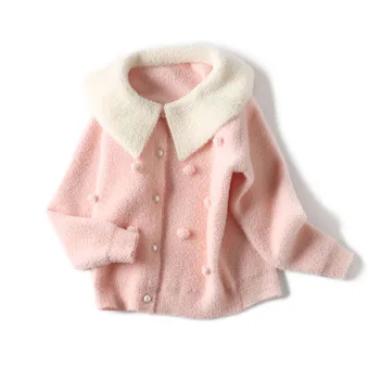 

2019 Girl Winter Sweaters For Kids Knitted Cardigan Child Autumn Floral Sweater Dress Baby Girl Clothes 2 3 4 5 6 7 8 Year Old