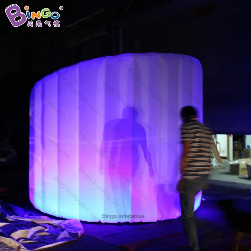 Спиральная форма 3x3mH надувная фотостудия стены/изменение цвета led освещение стены надувная палатка
