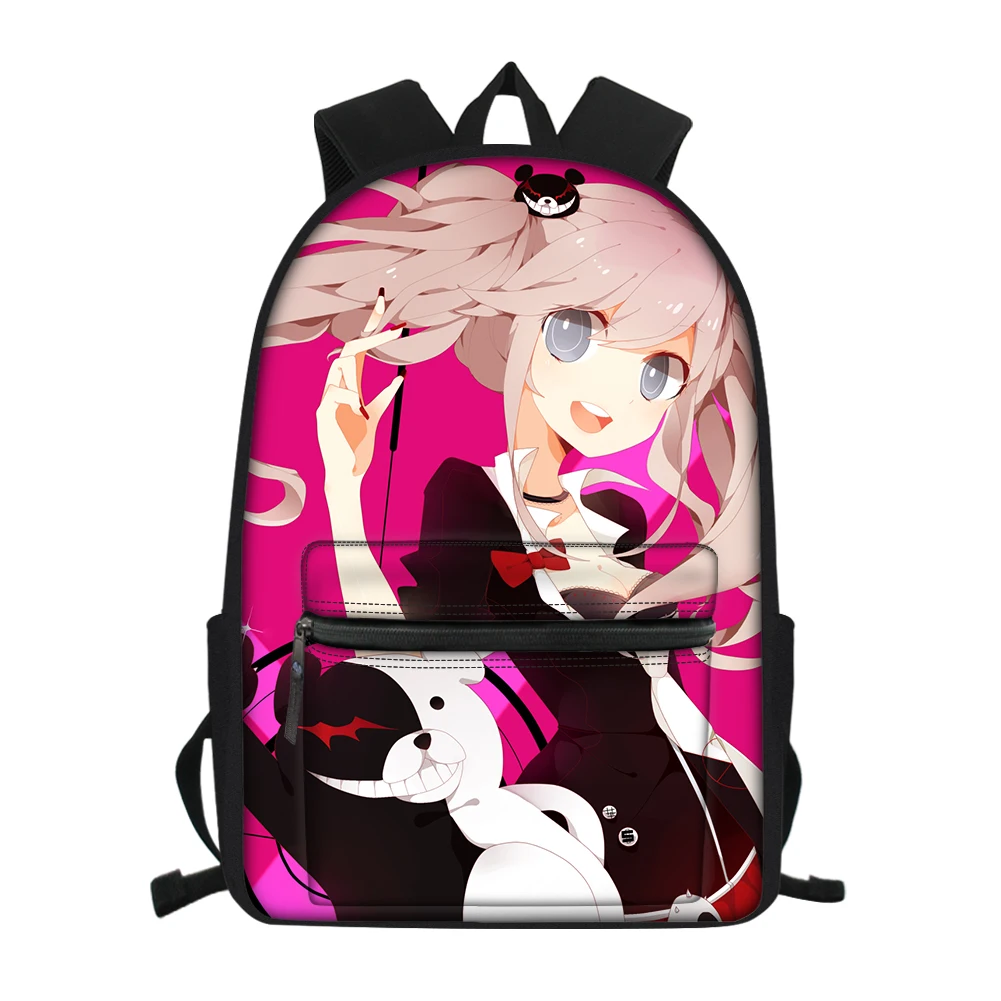 CDGX2481Z58 Школьная сумка с аниме Danganronpa для мальчиков-подростков, дорожный рюкзак для ноутбука, Мужская холщовая сумка-портфель Monokuma, рюкзак - Цвет: CDGX2481Z58