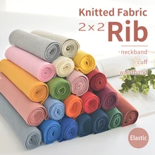 Ребро 2x2 высокое качество эластичный трикотаж ребро Ткань свитер куртка пояс манжеты ноги ребристая отделка ребро ткань